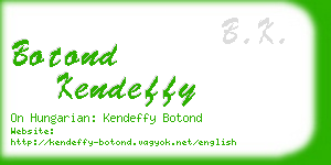 botond kendeffy business card